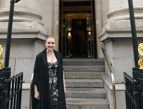 Kirsty Mellings is today attending her Law Society Admissions Ceremony